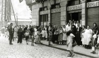 Primer local de Donosti Berri, en el número 1 de la calle Amara (junto al Guria). Año 1936
